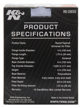 Load image into Gallery viewer, K&amp;N Universal Air Filter (4in. Flange / 6in. Base OD / 4-5/8in. Top OD / 6in. Height) K&amp;N Engineering