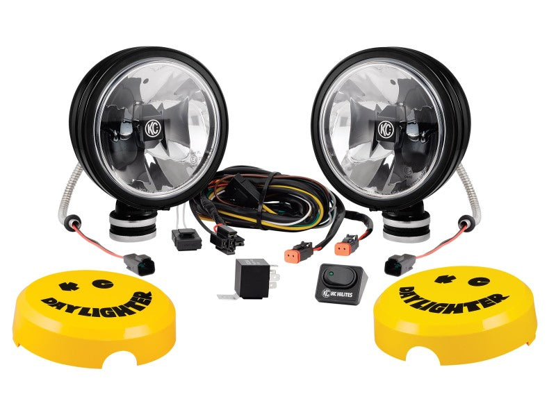 KC HiLiTES Daylighter Gravity G6 LED 20w SAE/ECE Driving Beam (Pair Pack System) - Black SS KC HiLiTES