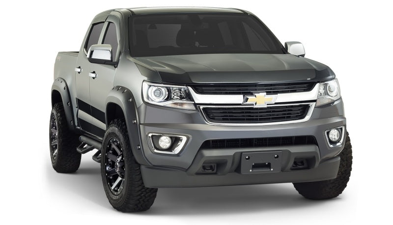 Bushwacker 15-18 Chevy ado Fleetside Pocket Style Flares 4pc 74.0in Bed - Black Bushwacker