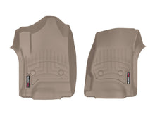 Load image into Gallery viewer, WeatherTech 14+ Chevrolet Silverado/GMC Sierra Crew and Double Cab Front FloorLiners - Tan WeatherTech