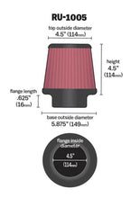 Load image into Gallery viewer, K&amp;N Filter Universal X Stream Clamp-On 4-1/2in Flange 5-7/8in Base 4-1/2in Top 4-1/2in Height K&amp;N Engineering