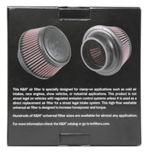 Load image into Gallery viewer, K&amp;N Universal Round Clamp-On Air Filter 3in Flange ID x 6in Base OD x 4.625in Top OD x 3in Height K&amp;N Engineering