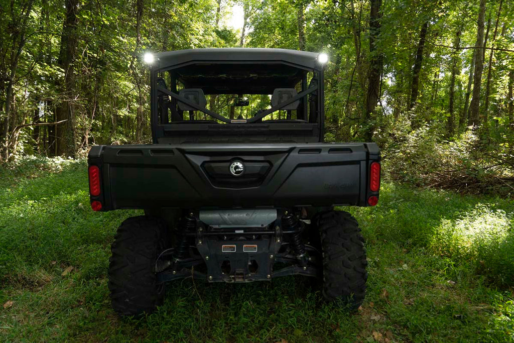 LED Light | Cab Mount | 2" Black Pair | Flood | Can-Am Defender HD 5/HD 8/HD 9/HD 10 Rough Country