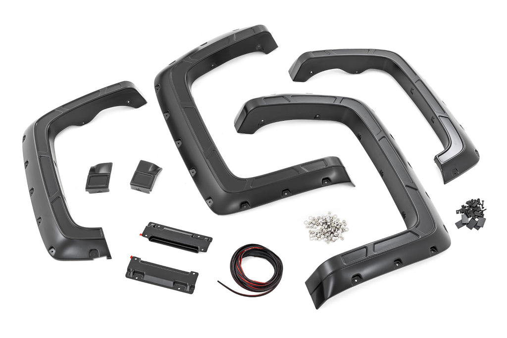 Defender Pocket Fender Flares | 6'7" & 8' Bed | Chevy Silverado 1500 (14-18)/Silverado 2500HD (15-19) Rough Country