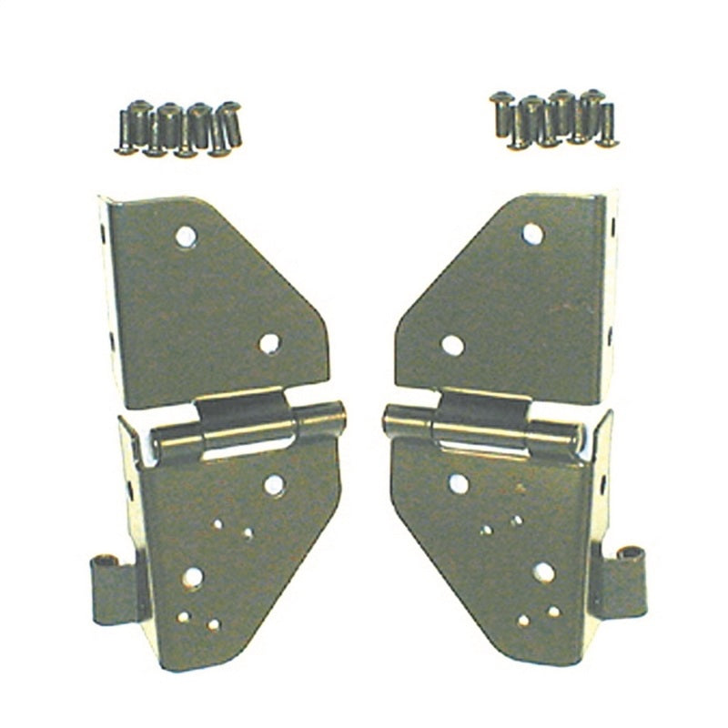 Rugged Ridge 76-86 Jeep CJ / 87-95 Jeep Wrangler YJ Black Windshield Hinges Rugged Ridge
