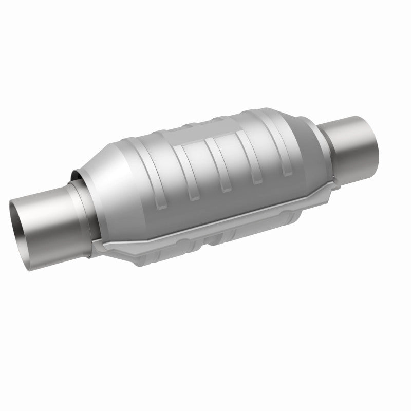 MagnaFlow Conv Univ 2in Inlet/Outlet Ctr/Ctr Round 9in Body L x 5.125in W x 13in Overall L 49 State Magnaflow