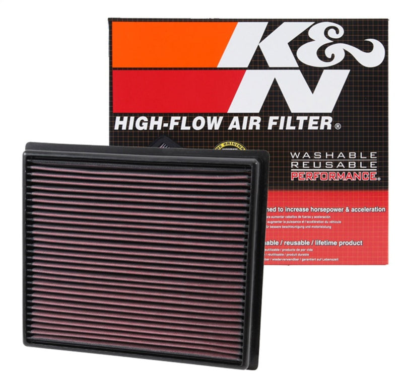 K&N Replacement Panel Air Filter for Toyota 2014 Tundra 4.6L/5.7L/ 2014 Sequoia 5.7L V8 K&N Engineering