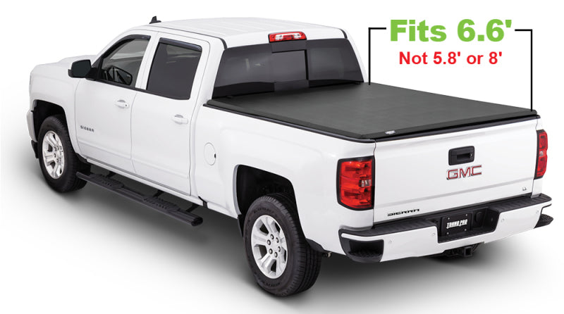 Tonno Pro 14-19 Chevy Silverado 1500 6.6ft Fleetside Tonno Fold Tri-Fold Tonneau Cover Tonno Pro