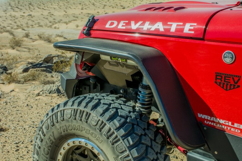 DV8 Offroad 07-18 Jeep Wrangler JK Front & Rear Flat Tube Fenders DV8 Offroad
