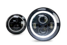 Load image into Gallery viewer, DV8 Offroad 07-18 Jeep Wrangler JK LED Projector Headlights w/ Angel Eyes DV8 Offroad