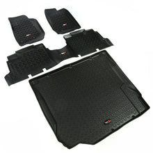 Load image into Gallery viewer, Rugged Ridge Floor Liner Front/Rear/Cargo Black 2007-2010 Jeep Wrangler JK 4 Dr Rugged Ridge