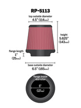 Load image into Gallery viewer, K&amp;N Cone Filter 5in ID 6.5in base 4.5in top 5.625in height carbon fiber look K&amp;N Engineering