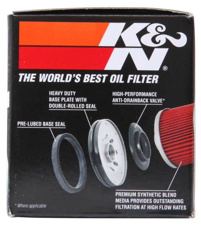 K&N Honda / Kawasaki / Arctic Cat / Suzuki / Triumph / Yamaha 2.688in OD x 2.969in H Oil Filter K&N Engineering