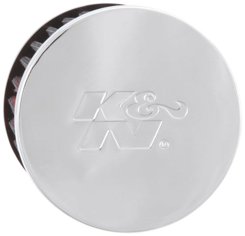 K&N Rubber Base Chrome Top Push-In Crankcase Vent Filter 3in OD x 2-1/2in H. K&N Engineering