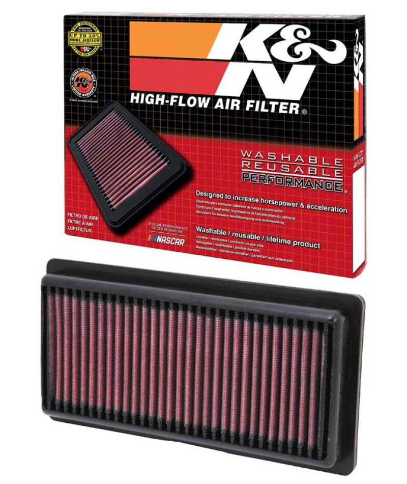 K&N Replacement Panel Air Filter 12-14 Nissan Versa 1.6L 1.031in H x 9.125in OS L x 4in OS W K&N Engineering