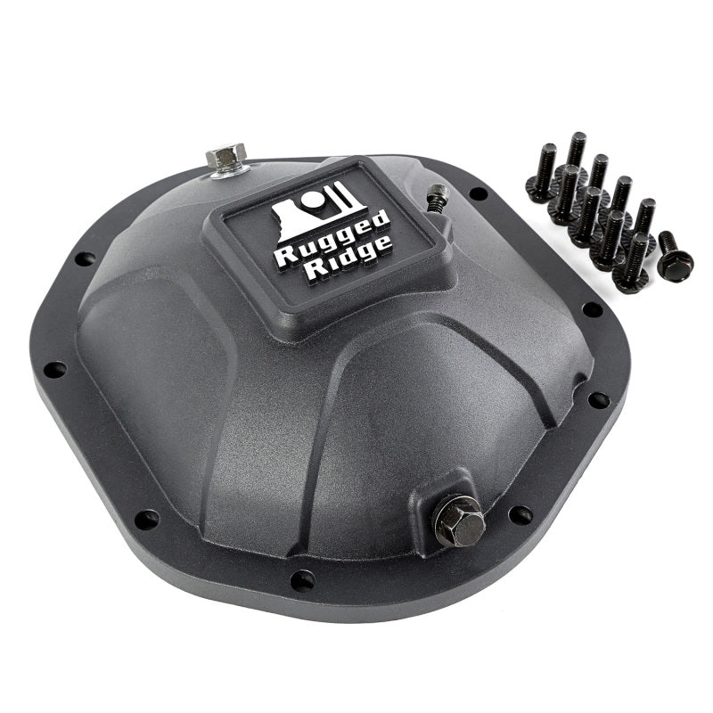 Rugged Ridge Boulder Aluminum Differential Cover Dana 44 Black Rugged Ridge
