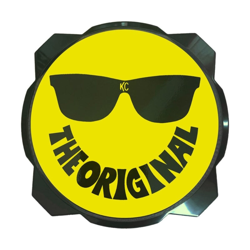 KC HiLiTES 6in. Hard Cover for Gravity Pro6 LED Lights (Single) - Smiley Face- Yellow/Black KC Logo KC HiLiTES
