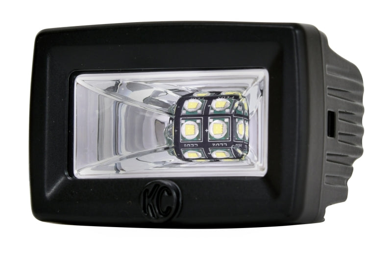 KC HiLiTES C-Series 2in. C2 LED Light 20w Area Flood Beam (Pair Pack System) - Black KC HiLiTES