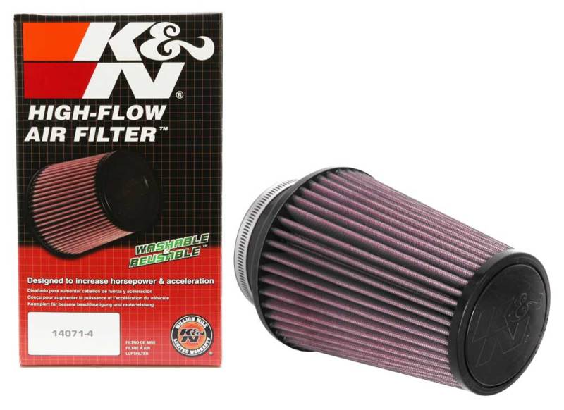 K&N Universal Clamp-On Air Filter 4in FLG / 6in B / 4in T / 7in H K&N Engineering