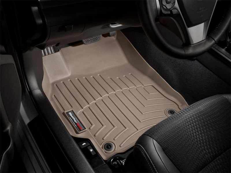 WeatherTech 14+ Chevrolet Silverado/GMC Sierra Crew and Double Cab Front FloorLiners - Tan WeatherTech