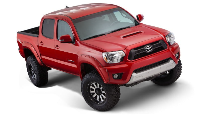 Bushwacker 12-15 Toyota Tacoma Fleetside Pocket Style Flares 4pc 60.3in Bed - Black Bushwacker