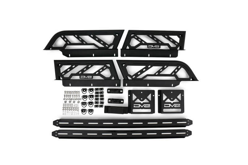 DV8 Offroad 20-22 Jeep Gladiator JT / 05-21 Toyota Tacoma Overland Bed Rack - 2pc. Adjustable DV8 Offroad
