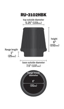 Load image into Gallery viewer, K&amp;N Universal Rubber Filter Round Tapered 6in Flange ID x 7.5in Base OD x 5.25in Top OD x 6in Height K&amp;N Engineering