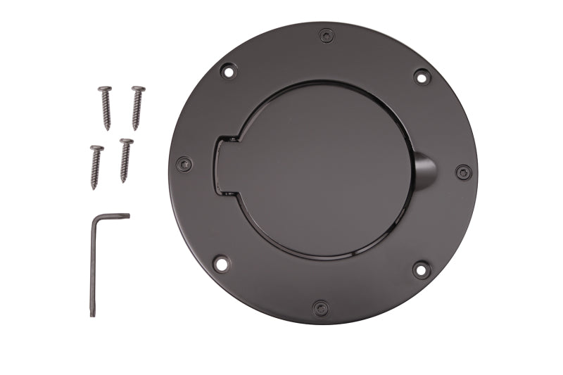 Rugged Ridge Non-Locking Gas Cap Door Black 97-06 Jeep Wrangler Rugged Ridge