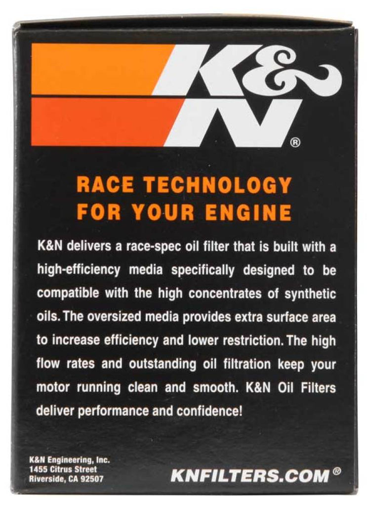 K&N Harley Davidson 3in OD x 4.063in H Chrome Oil Filter K&N Engineering