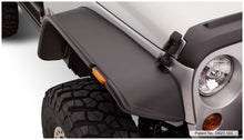 Load image into Gallery viewer, Bushwacker 07-18 Jeep Wrangler Flat Style Flares 4pc Fits 2-Door Sport Utility Only - Black Bushwacker