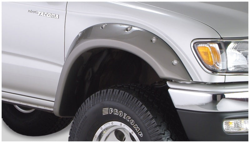 Bushwacker 95-04 Toyota Tacoma Fleetside Cutout Style Flares 4pc 74.5in Bed w/ 4WD Only - Black Bushwacker