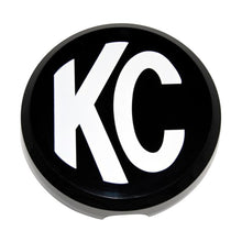 Load image into Gallery viewer, KC HiLiTES 6in. Round Hard Cover for Daylighter/SlimLite/Pro-Sport (Single) - Black w/White KC Logo KC HiLiTES