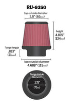Load image into Gallery viewer, K&amp;N Universal Clamp-On Air Filter 2-3/4in FLG / 4-11/16in B / 3-1/2in T / 4-7/8in H K&amp;N Engineering