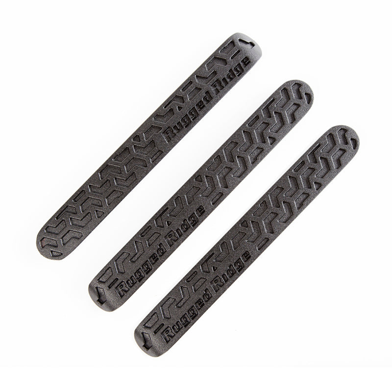 Rugged Ridge Elite Dr Hndle Inserts Black Tread 2Dr 07-18 Jeep Wrangler JK Rugged Ridge