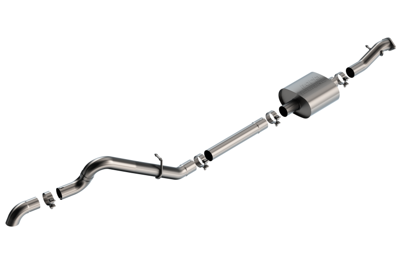 Borla 21-22 Ford Bronco 2.3L 2DR/4DR T-304 Stainless Steel Cat-Back Touring Exhaust - Brushed Borla