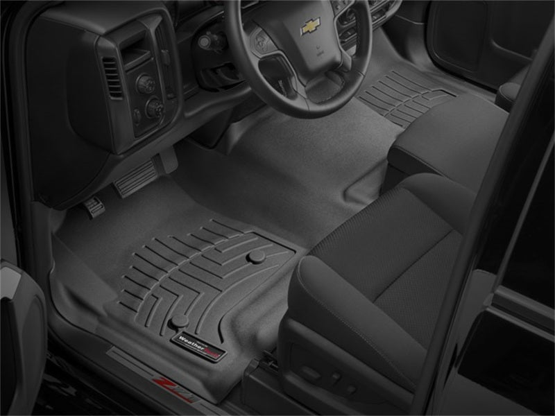 WeatherTech 14+ Chevrolet Silverado Front FloorLiner - Black WeatherTech
