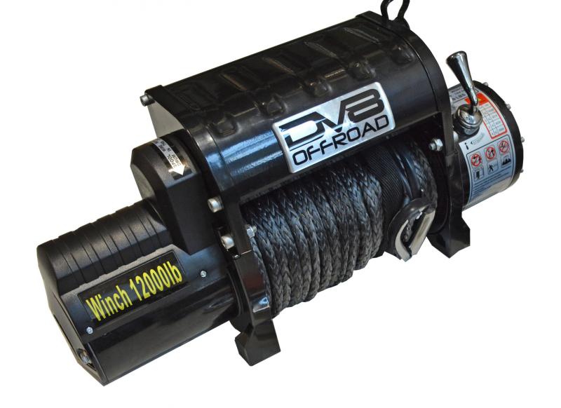 DV8 Offroad 12000 LB Winch w/ Synthetic Line & Wireless Remote - Black DV8 Offroad