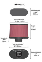 Load image into Gallery viewer, K&amp;N Universal Filter with Carbon Fiber Top &amp; Base-12in Base O/S Length x 6in Base O/S Width x 7in H K&amp;N Engineering