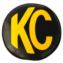 Load image into Gallery viewer, KC HiLiTES 8in. Round Soft Cover (Pair) - Black w/Yellow KC Logo KC HiLiTES