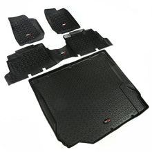 Load image into Gallery viewer, Rugged Ridge Floor Liner Front/Rear/Cargo Black 2007-2010 Jeep Wrangler JK 4 Dr Rugged Ridge