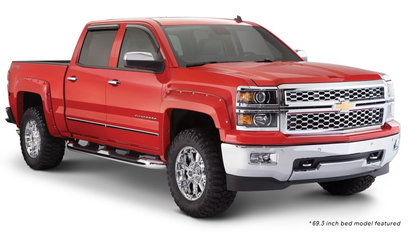 Bushwacker 15-18 Chevy Silverado 2500 HD Fleetside Pocket Style Flares 4pc 78.8/97.8in Bed - Black Bushwacker