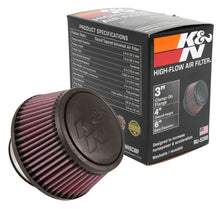 Load image into Gallery viewer, K&amp;N Universal Round Clamp-On Air Filter 3in Flange ID x 6in Base OD x 4.625in Top OD x 3in Height K&amp;N Engineering