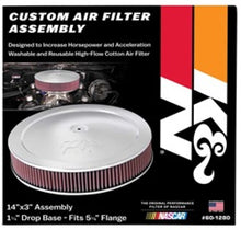 Load image into Gallery viewer, K&amp;N 14in Red Custom Air Cleaner Assembly - 5.125in ID x 14in OD x 2.75in H x 1.25in Drop Base K&amp;N Engineering