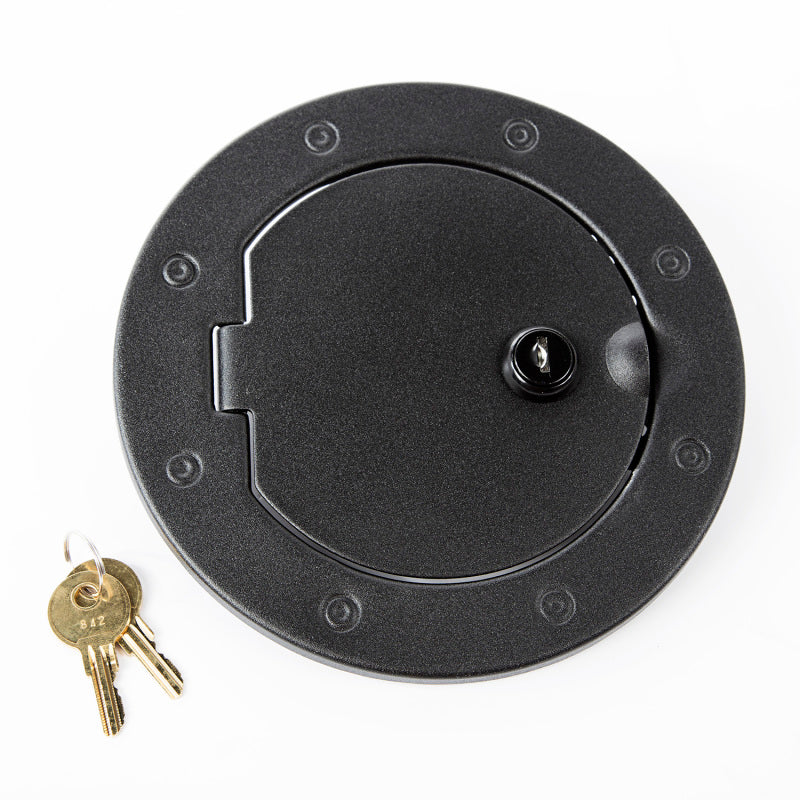 Rugged Ridge 07-18 Jeep Wrangler JK Textured Black Locking Gas Cap Door Rugged Ridge