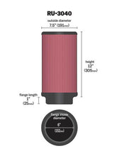 Load image into Gallery viewer, K&amp;N Universal Rubber Filter 6in ID 7.5in OD 12in H K&amp;N Engineering