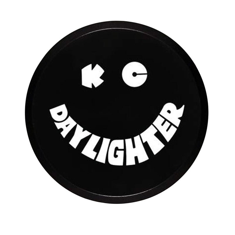 KC HiLiTES 6in. Round Hard Cover for Daylighter/SlimLite/Pro-Sport (Single) - Black w/White Smile KC HiLiTES