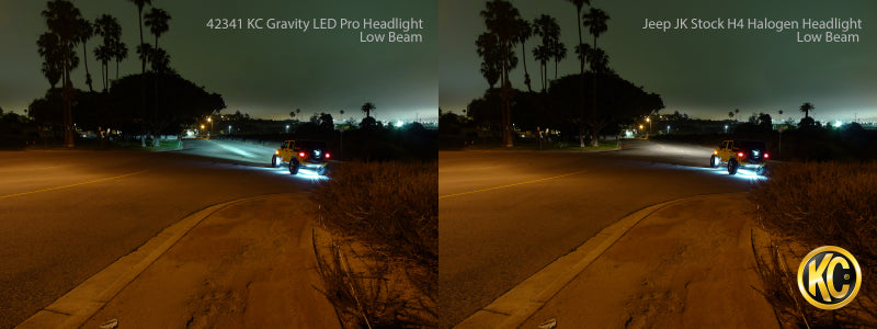KC HiLiTES 07-18 Jeep JK 7in. Gravity LED Pro DOT Approved Replacement Headlight (Single) KC HiLiTES