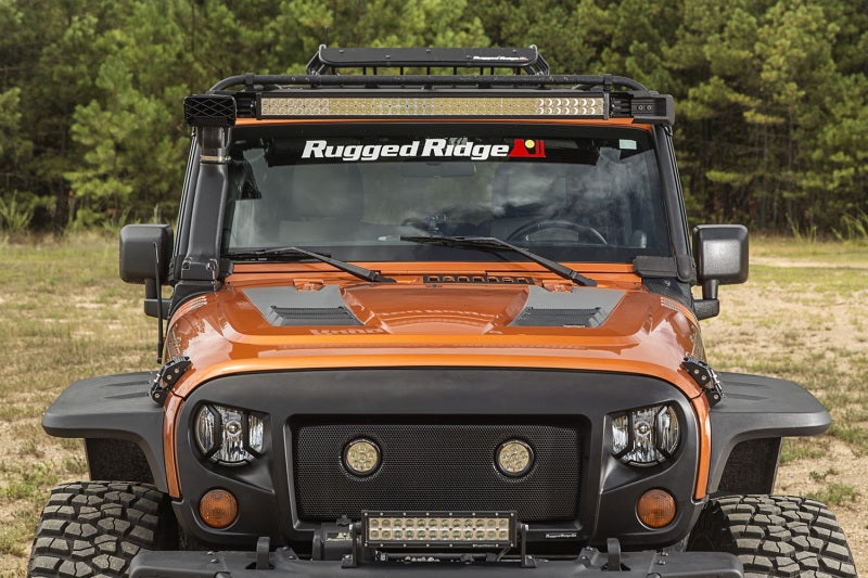 Rugged Ridge 07-18 Jeep Wrangler JK Elite Fast Track Windshield Light Bar Mount w/ Crossbar Rugged Ridge