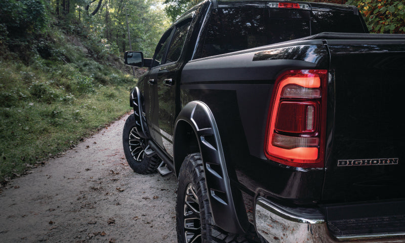 Bushwacker 19-22 Ram 1500 (Excl. Rebel/TRX) 76.3 & 67.4in Bed DRT Style Flares 4pc  - Blk / Smooth Bushwacker