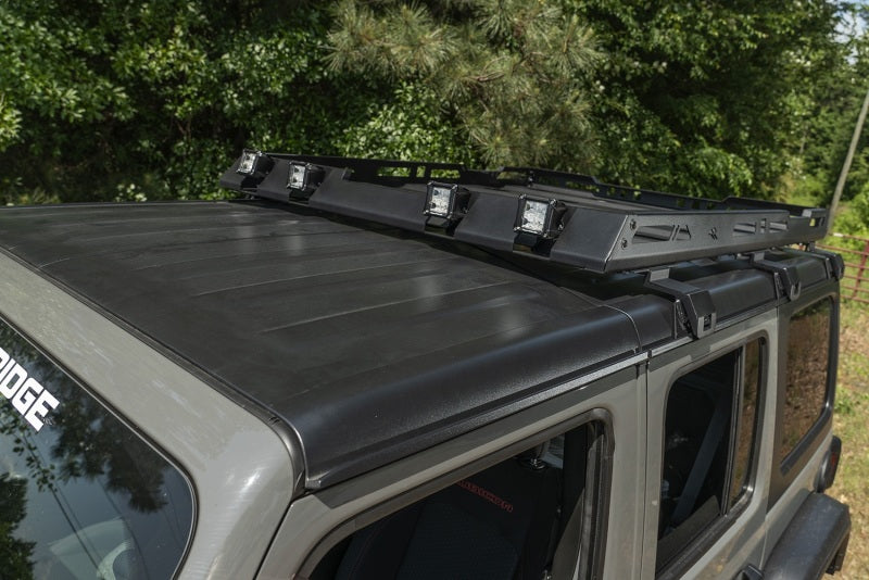 Rugged Ridge Roof Rack with Basket 18-20 Jeep Wrangler JL 4Dr Hardtops Rugged Ridge